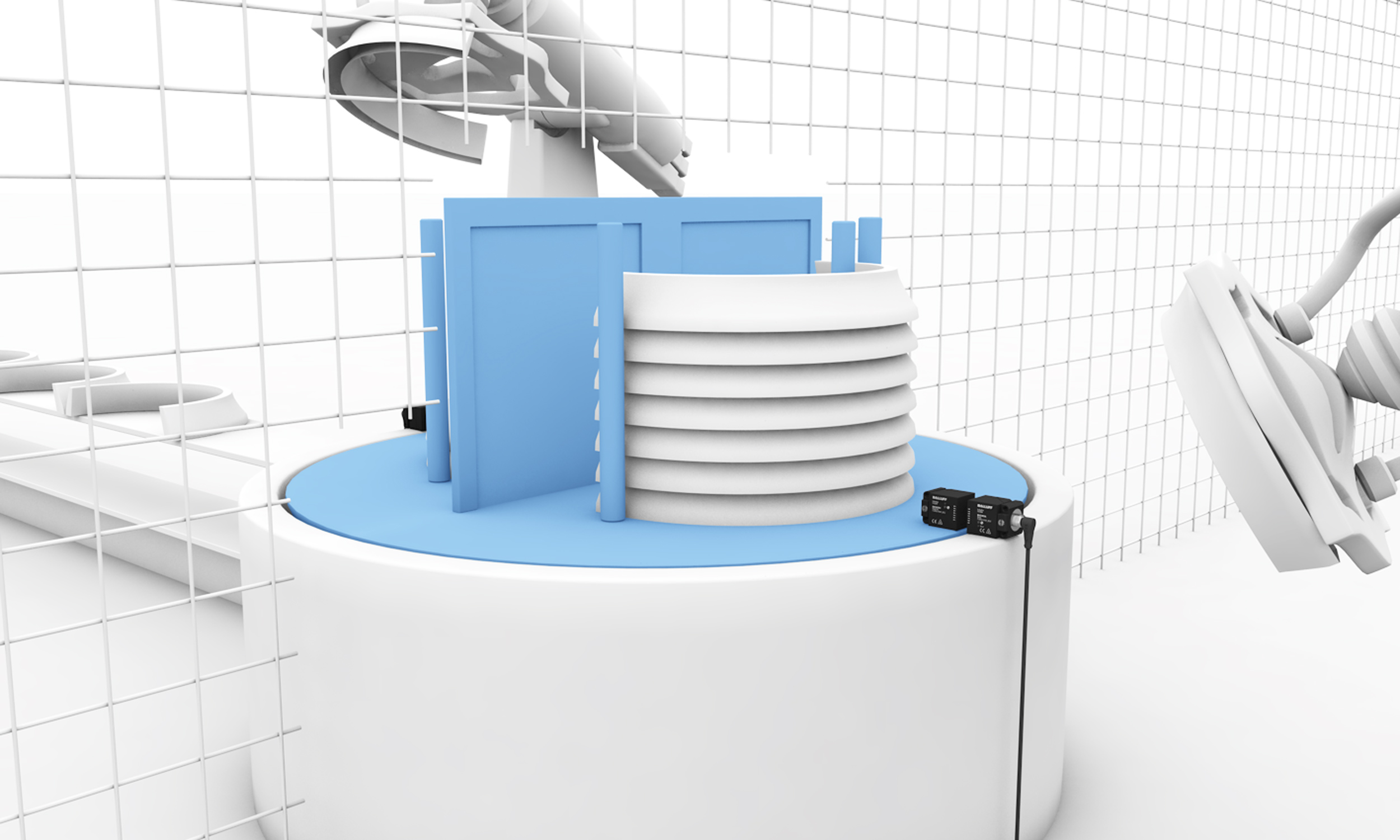 Rapid disconnection of power and signals on rotary storage units image