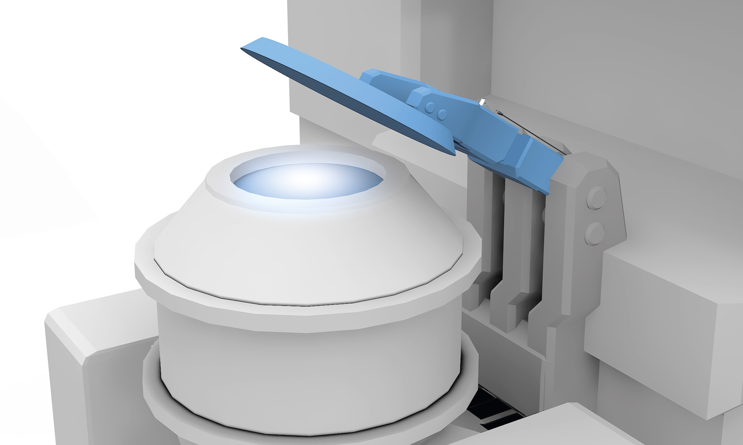 Measuring the inclination of the casting ladle image