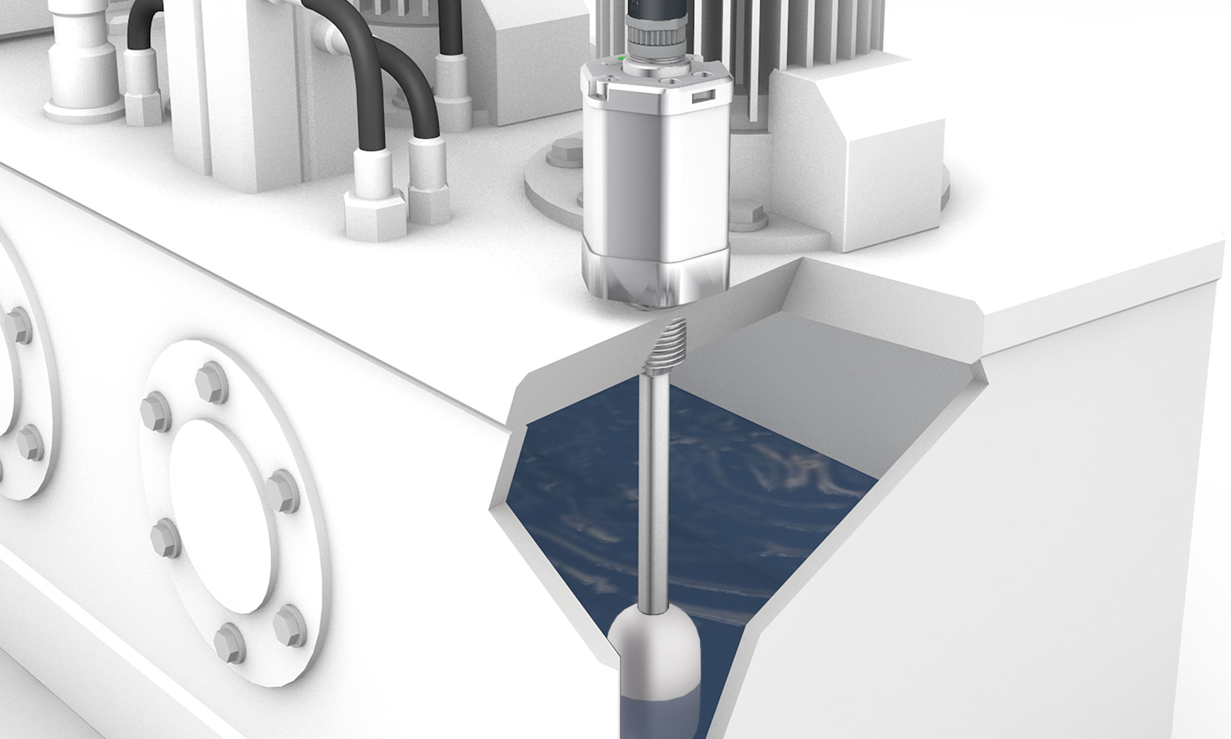 Monitoring levels on the hydraulic power unit image