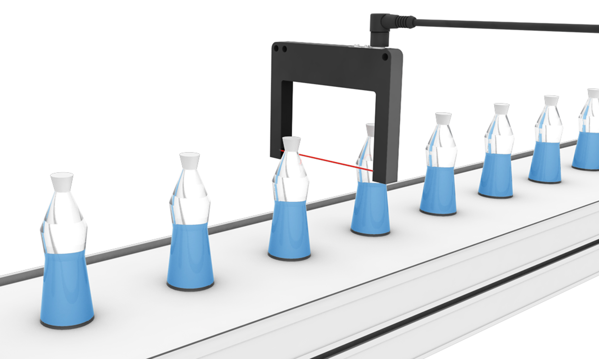 Liquid detection in transparent bottles image