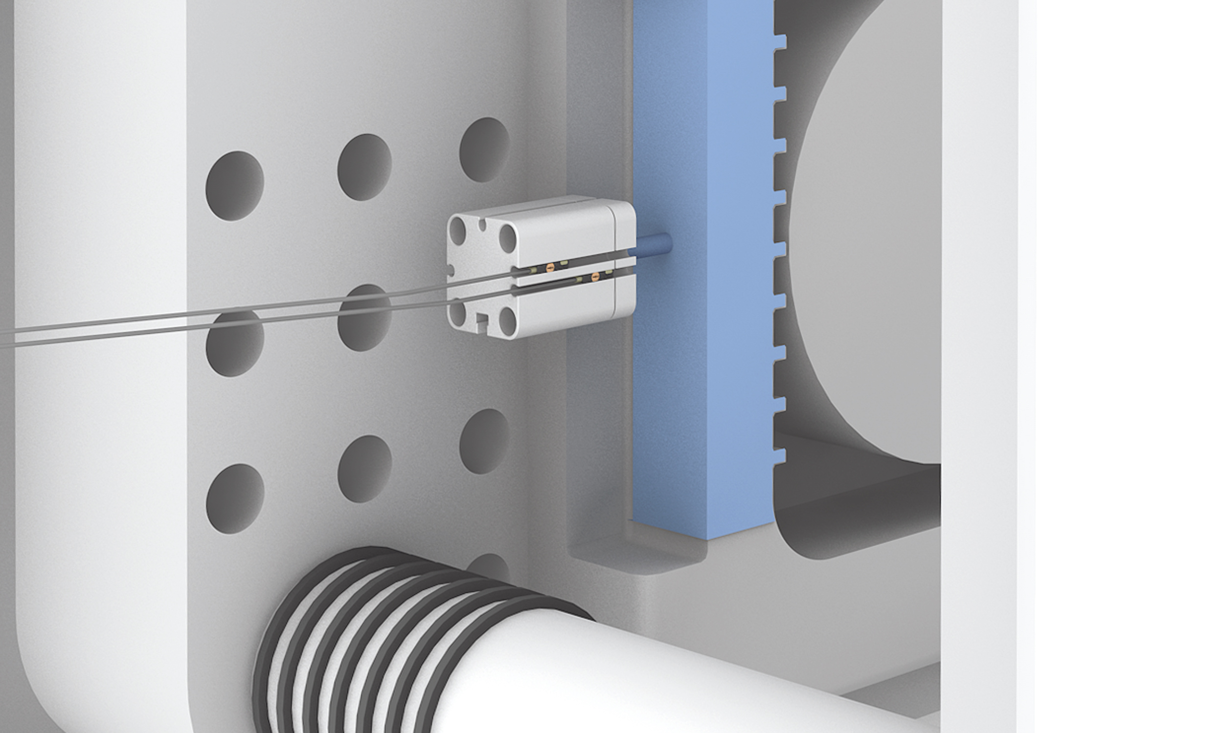 Detect the position of core pulls without wear image