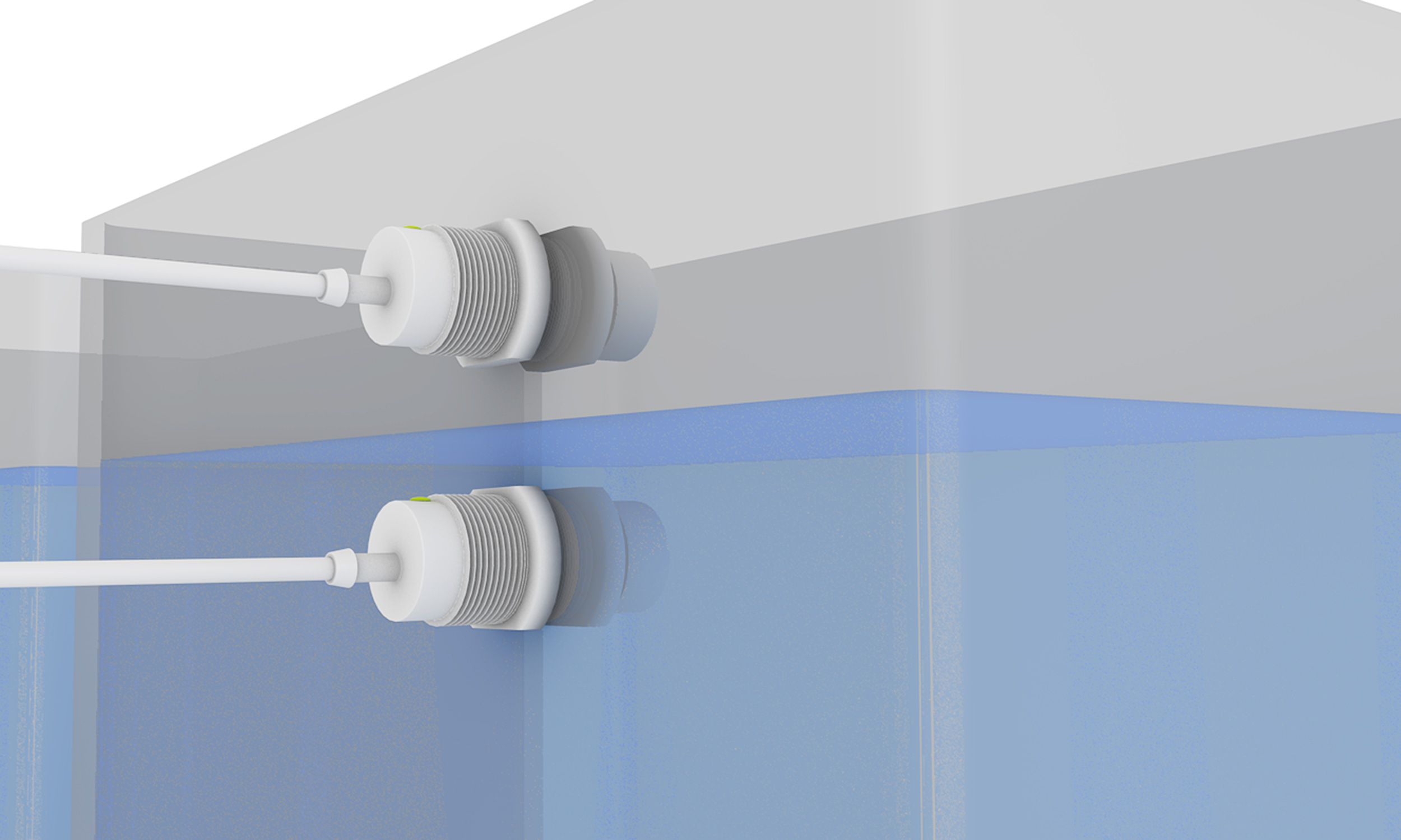 Detect process fluids with media contact image