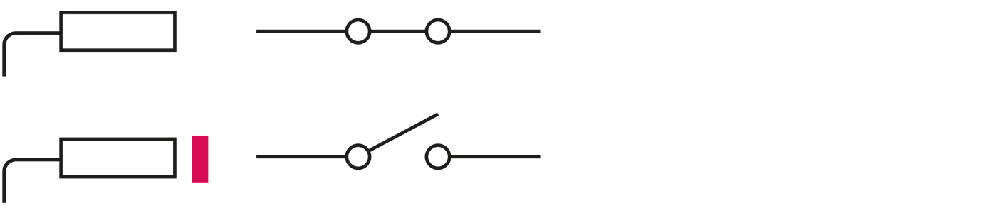 常闭触点（NC）。