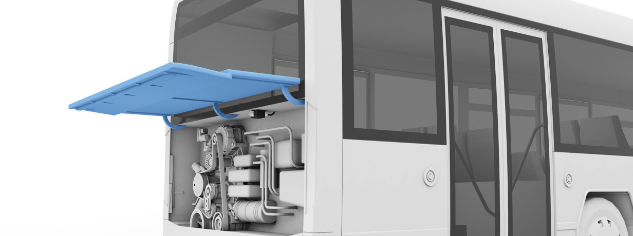 Bus: Monitoring the Engine Compartment Cover