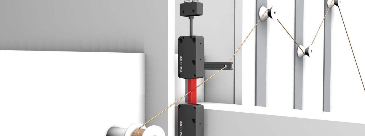 Banda luminosa laser compatta con IO-Link