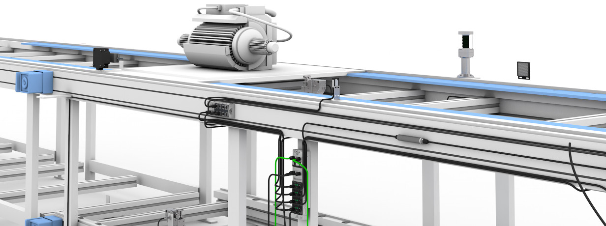 Netzwerk-Module mit M12-L-codierten Power-Ports